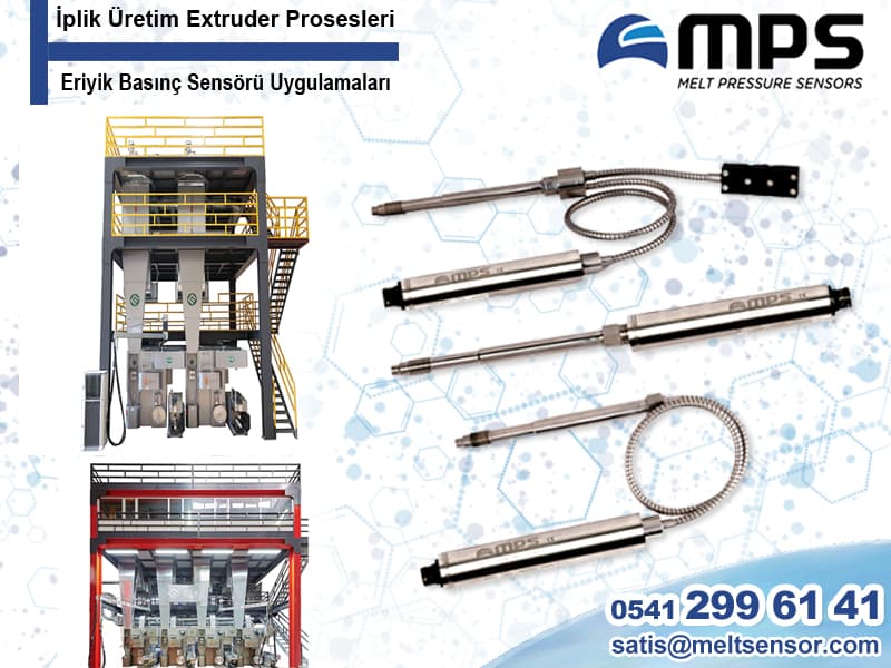 İplik Üretim Extruder Prosesleri İçin Eriyik Basınç Sensörü